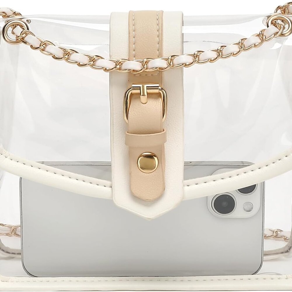 Direct 2 in 1 Clear Purse for Concert Sport, Stadium Approved Clear Crossbody Ba